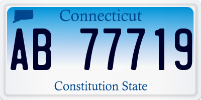 CT license plate AB77719