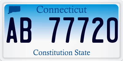 CT license plate AB77720