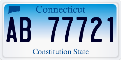 CT license plate AB77721