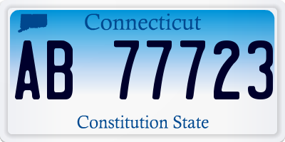 CT license plate AB77723