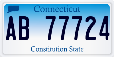 CT license plate AB77724