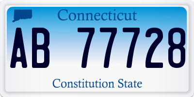 CT license plate AB77728