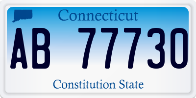 CT license plate AB77730