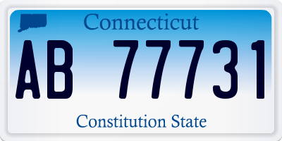 CT license plate AB77731