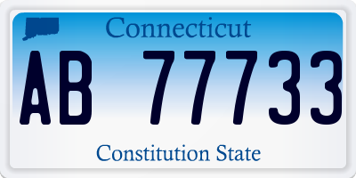 CT license plate AB77733