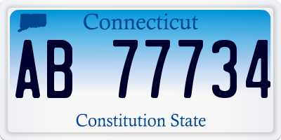 CT license plate AB77734