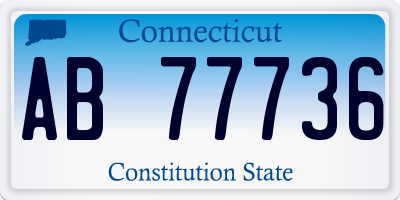 CT license plate AB77736