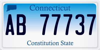 CT license plate AB77737