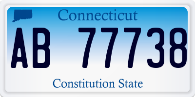 CT license plate AB77738