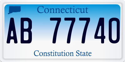 CT license plate AB77740