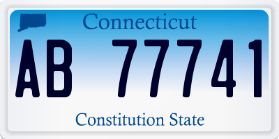 CT license plate AB77741