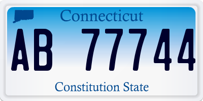 CT license plate AB77744