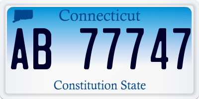 CT license plate AB77747