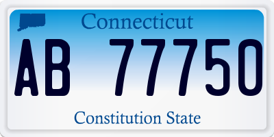 CT license plate AB77750