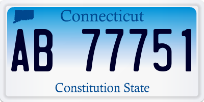 CT license plate AB77751