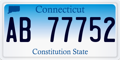 CT license plate AB77752