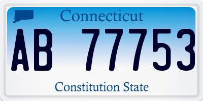 CT license plate AB77753