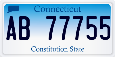 CT license plate AB77755