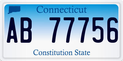 CT license plate AB77756