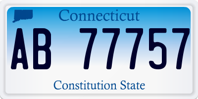 CT license plate AB77757