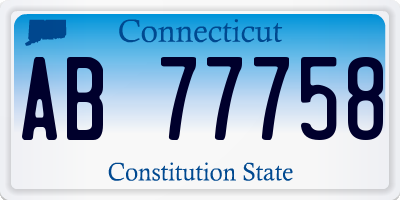 CT license plate AB77758