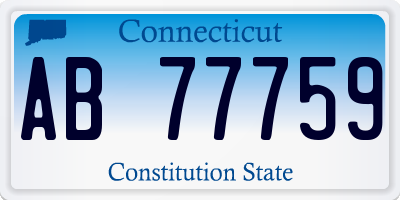 CT license plate AB77759