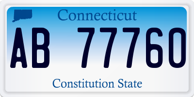 CT license plate AB77760