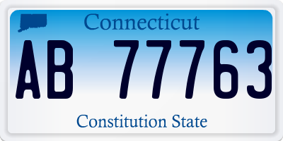 CT license plate AB77763