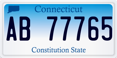 CT license plate AB77765