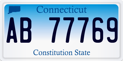 CT license plate AB77769