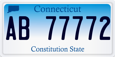 CT license plate AB77772