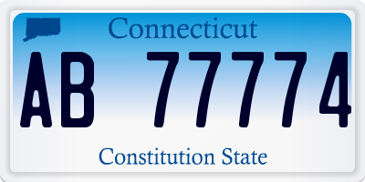 CT license plate AB77774