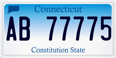 CT license plate AB77775