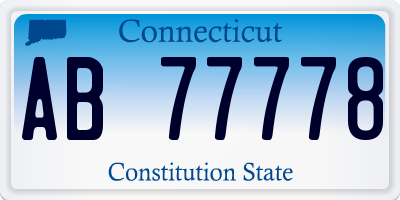 CT license plate AB77778