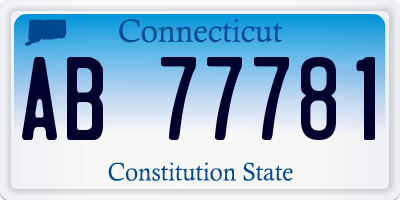 CT license plate AB77781