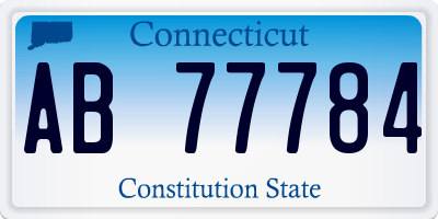 CT license plate AB77784