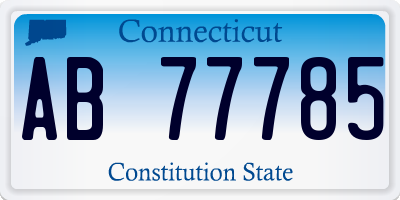 CT license plate AB77785