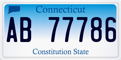 CT license plate AB77786