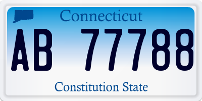 CT license plate AB77788