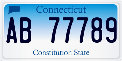 CT license plate AB77789