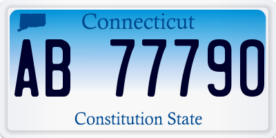 CT license plate AB77790