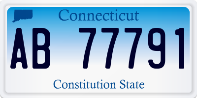 CT license plate AB77791