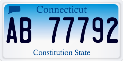 CT license plate AB77792