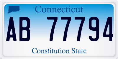 CT license plate AB77794