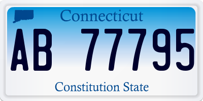 CT license plate AB77795