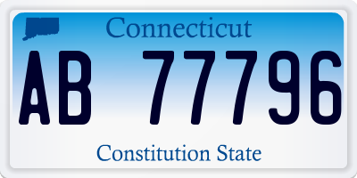 CT license plate AB77796