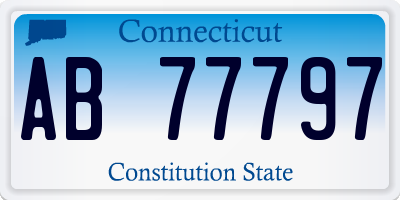 CT license plate AB77797