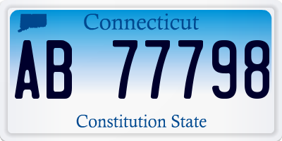 CT license plate AB77798