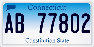 CT license plate AB77802