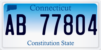 CT license plate AB77804